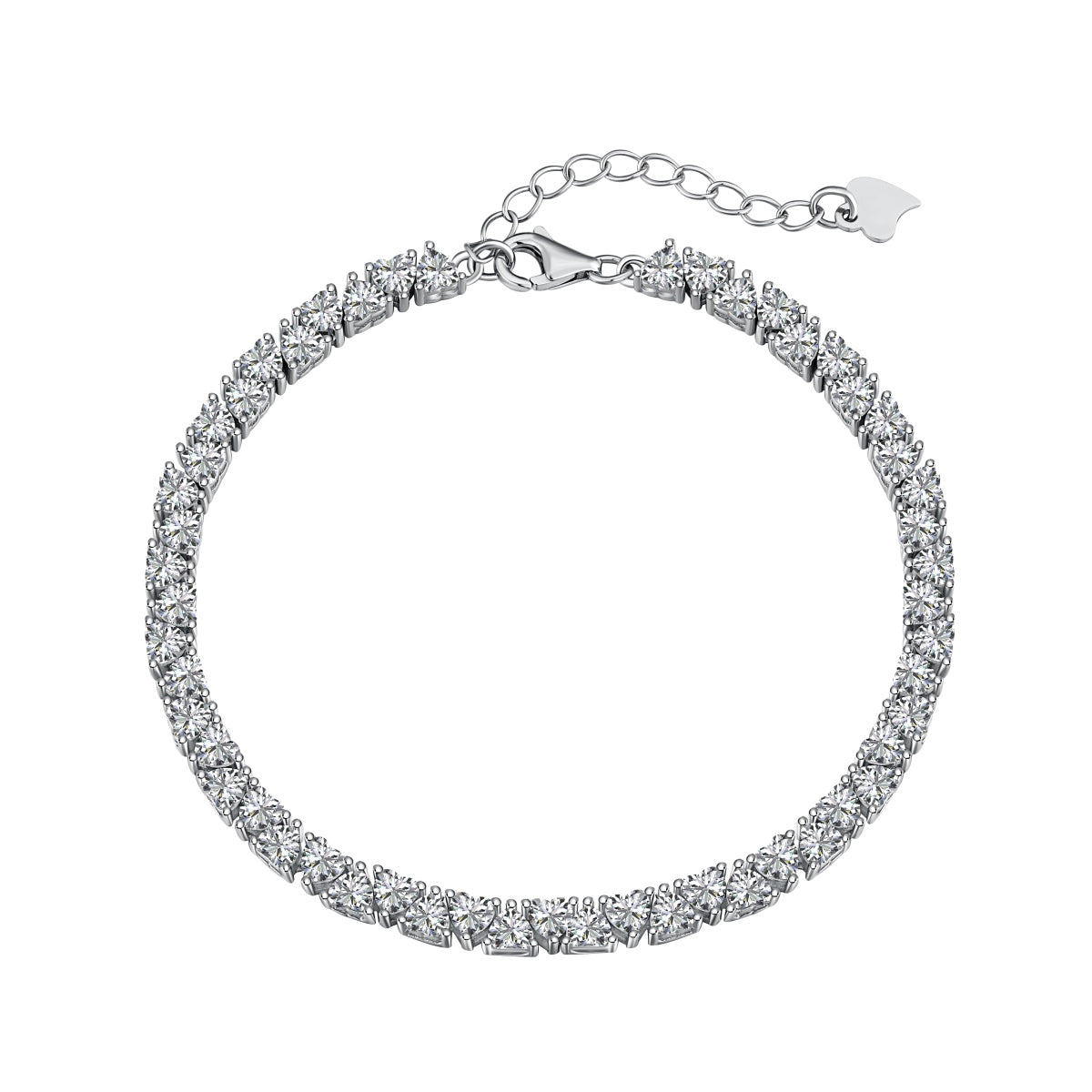 [AuraEcho]Dazzling Romantic Heart Shape Lover Bracelet