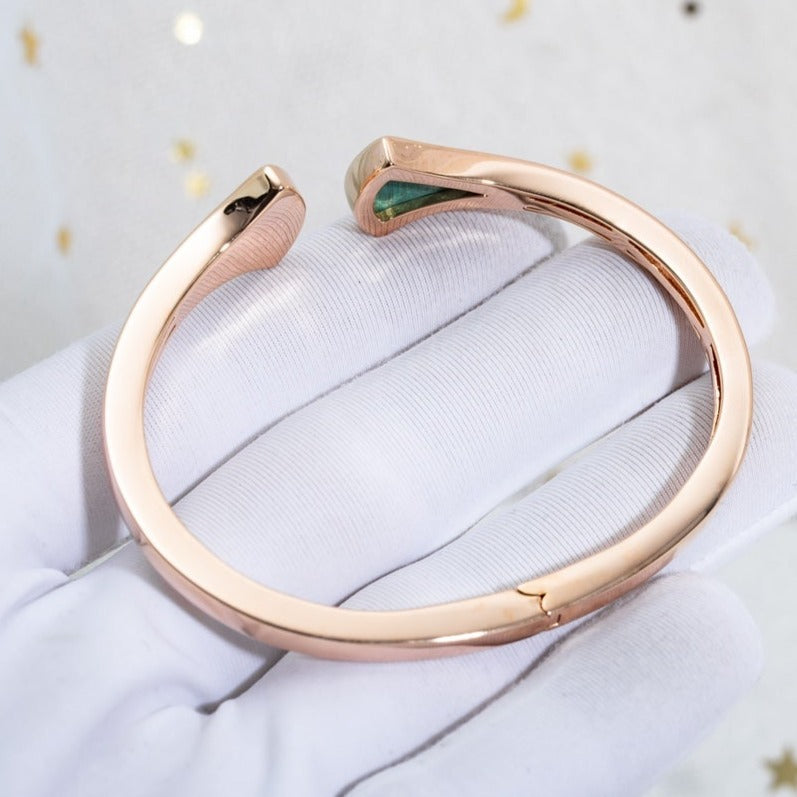 [AuraEcho]DREAM BRACELET OPEN MALACHITE PINK GOLD