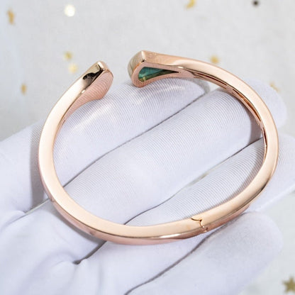 [AuraEcho]DREAM BRACELET OPEN MALACHITE PINK GOLD