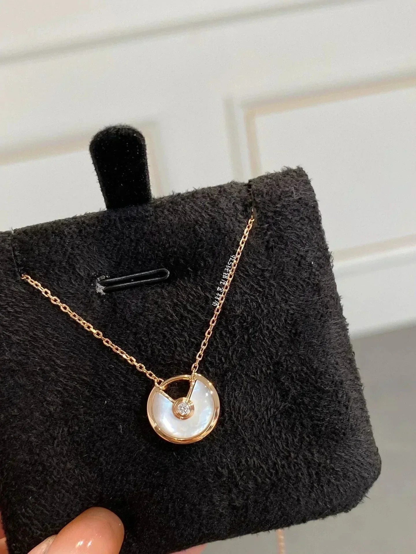 [AuraEcho]AMULETTE ROSE GOLD MOP NECKLACE
