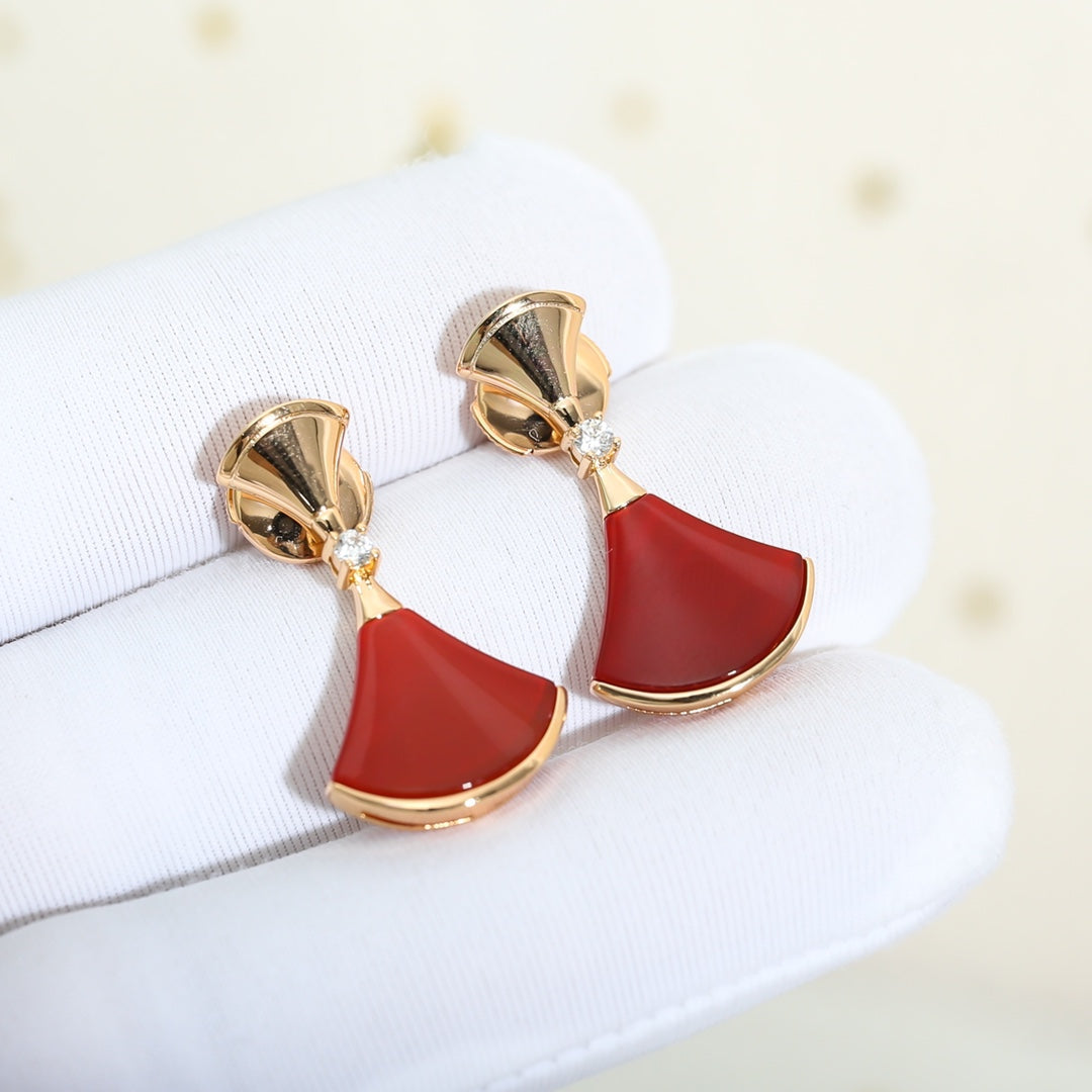 [AuraEcho]DREAM Carnelian PINK GOLD EARRINGS