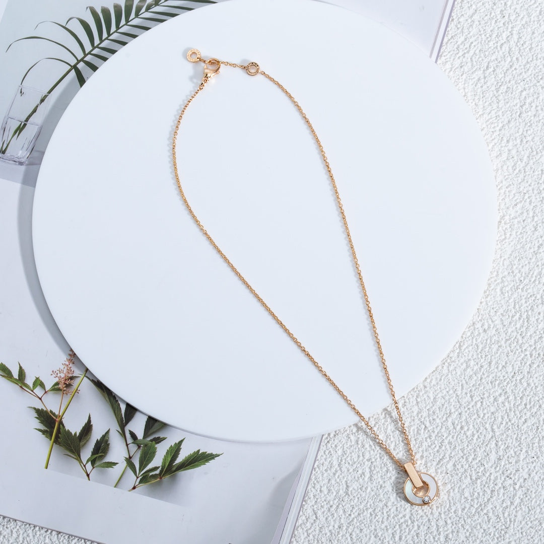 [AuraEcho]GARI NECKLACE PINK GOLD MOP