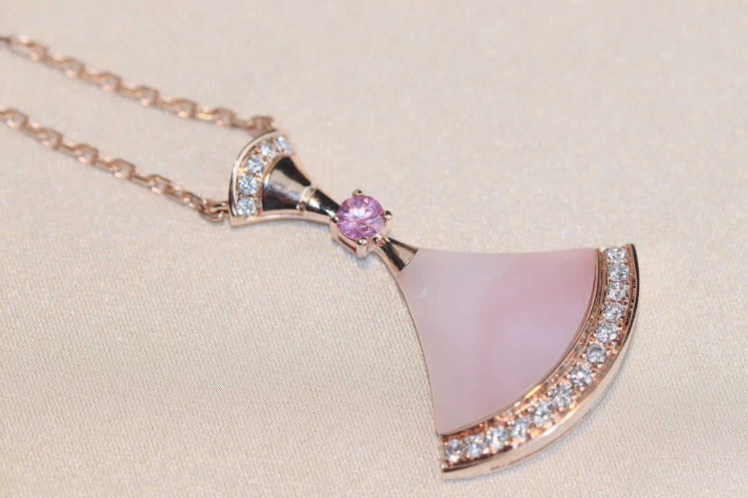 [AuraEcho]DREAM NECKLACE PINK MOP DIAMOND