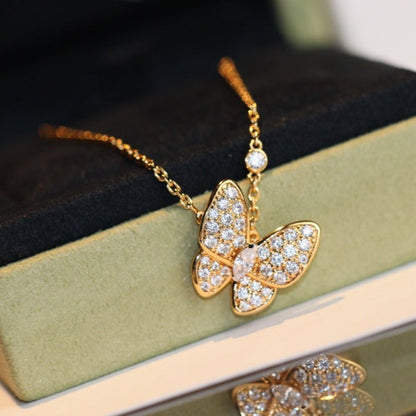 [AuraEcho]BUTTERFLY DIAMOND NECKLACE