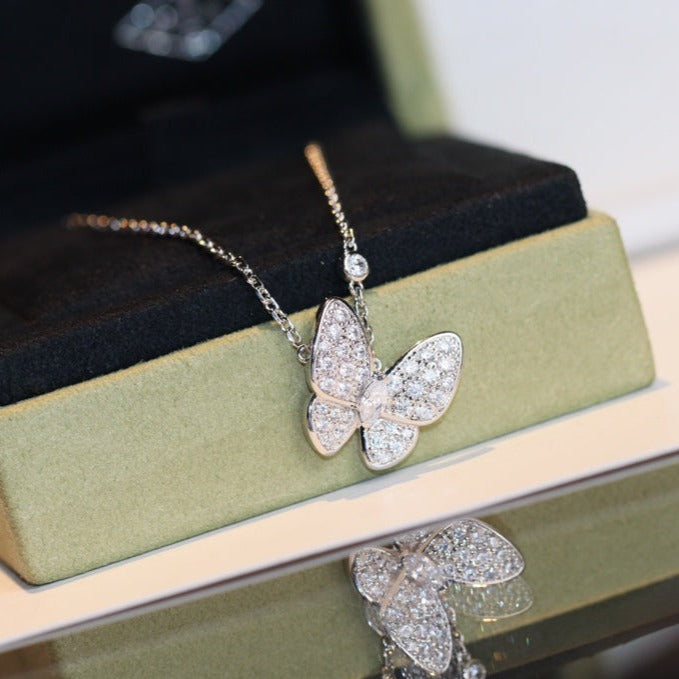[AuraEcho]BUTTERFLY DIAMOND NECKLACE