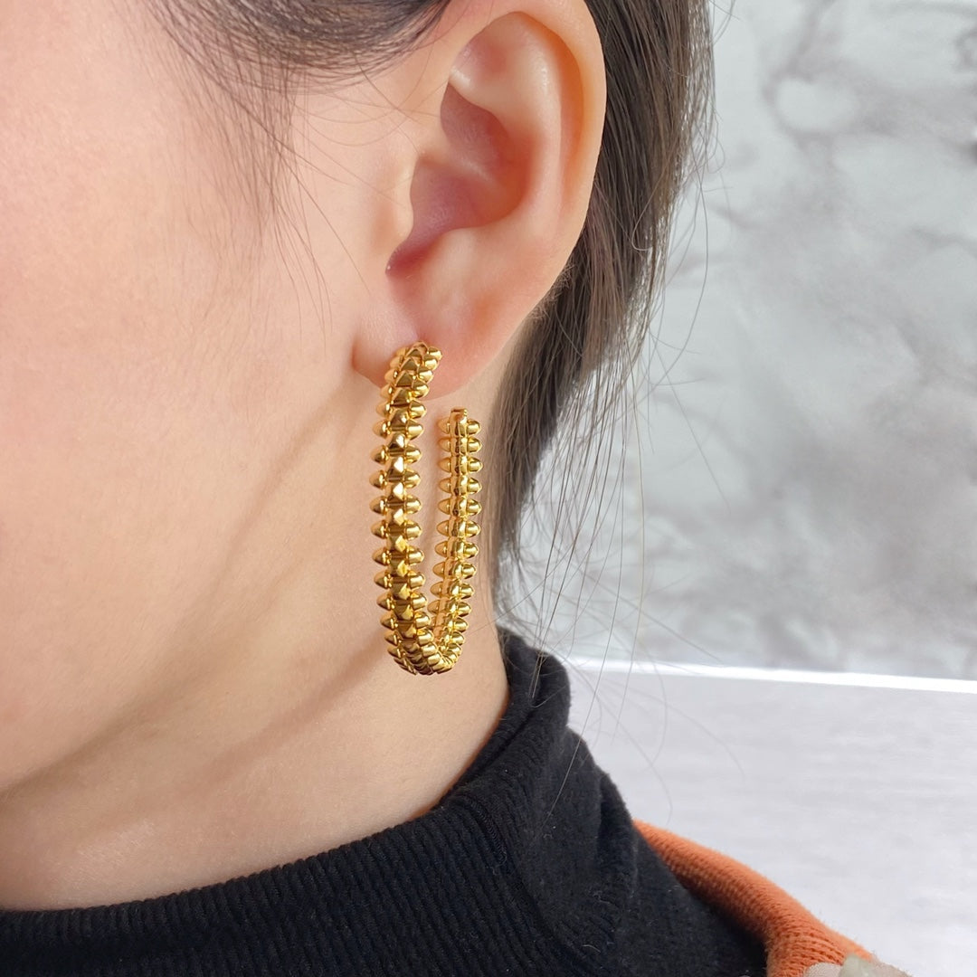 [AuraEcho]CLASH LARGE HOOP EARRINGS