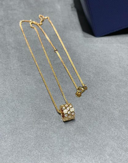[AuraEcho]BEE LOVE DIAMOND PAVED 3 ROW NECKLACE