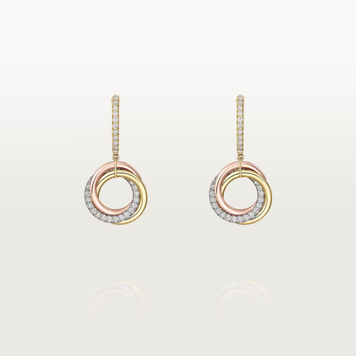 [AuraEcho]TRINITY HALF DIAMOND  EARRINGS