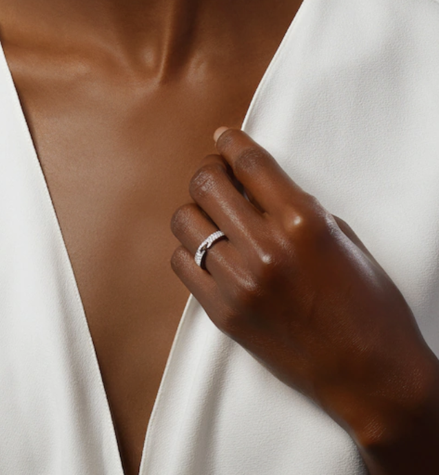 [AuraEcho]ALLIANCE LIENS VIDENCE PAVED DIAMOND 4MM RING