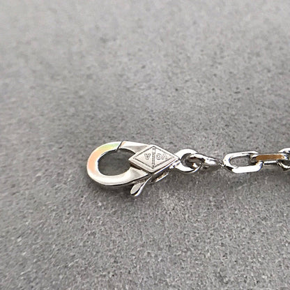 [AuraEcho]CLOVER 5 MOTIF ONYXS DIAMOND BRACELET SILVER