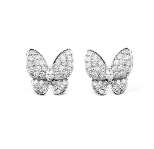 [AuraEcho]BUTTERFLY ALL DIAMOND EARRINGS