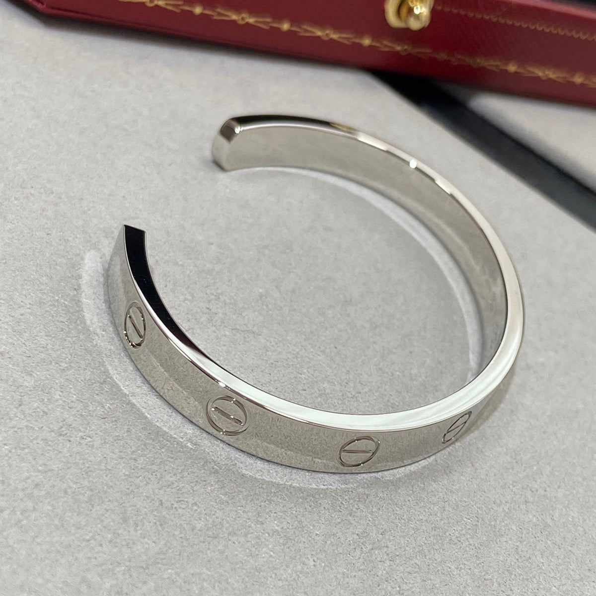 [AuraEcho]LOVE BRACELET 6.1MM 1 DIAMOND OPEN CUFF