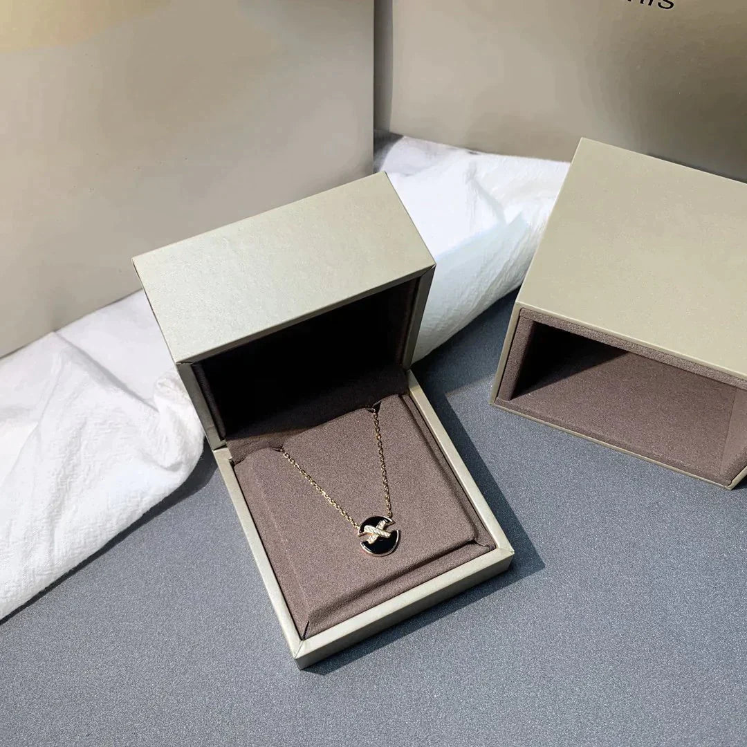 [AuraEcho]JEUX DE ROSE GOLD DIAMOND NECKLACE