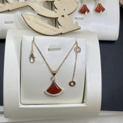 [AuraEcho]DREAM NECKLACE CARNELIAN DIAMOND