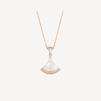 [AuraEcho]DREAM NECKLACE MOP PINK GOLD DIAMOND