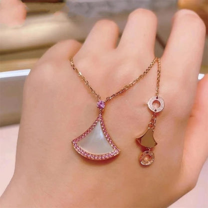 [AuraEcho]DREAM NECKLACE MOP DIAMOND PINK