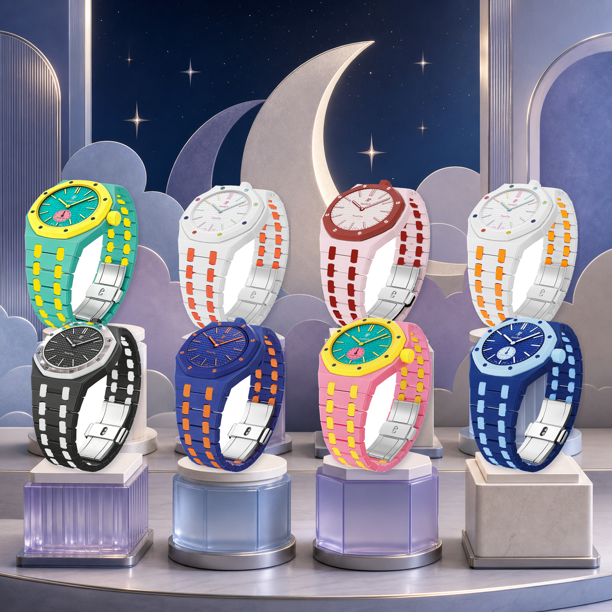 [AuraEcho]Royal Oak Pop Exclusive Bioceramic Case & Bioceramic Strap Mix Color(Only Strap)