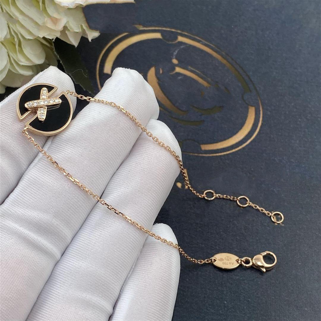 [AuraEcho]JEUX DE BRACELET ONYX PINK GOLD DIAMOND