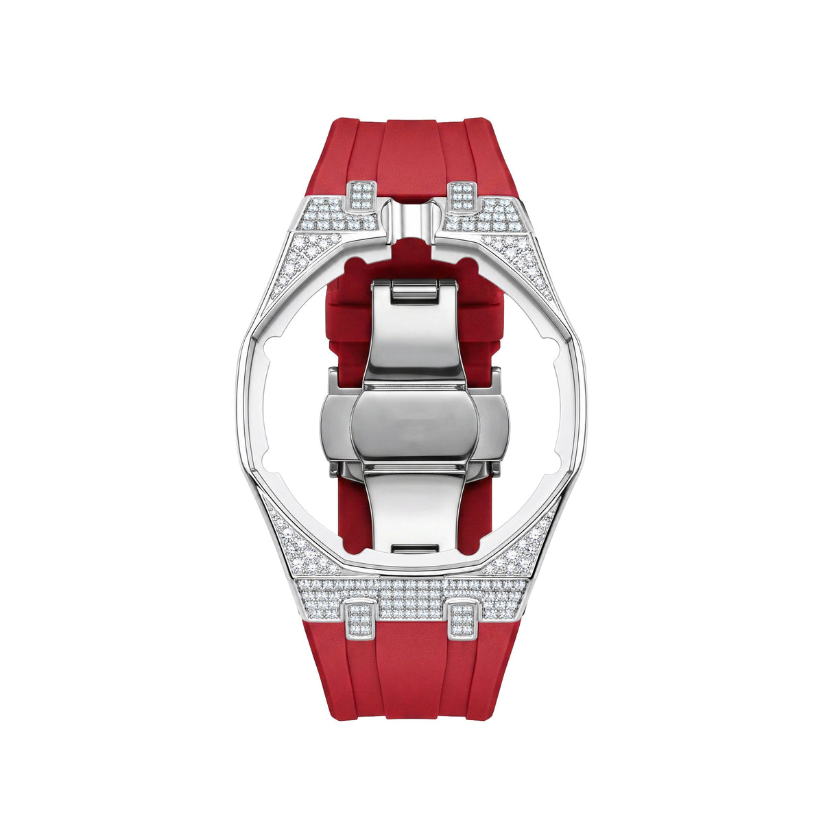 [AuraEcho] Royal Oak Pop Exclusive Steel Case With Diamond(Moissanite) & Silicone Strap