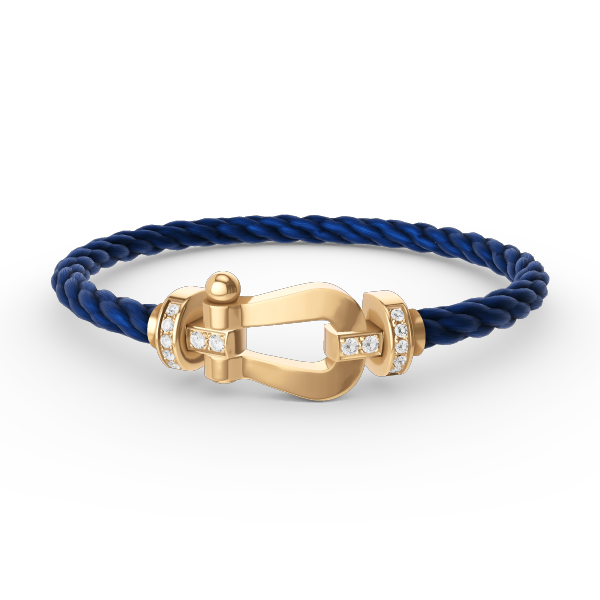 [AuraEcho]FORCE LARGE HORSESHOE HALF DIAMOND BRACELET GOLD