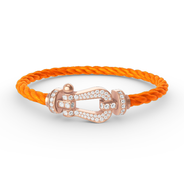 [AuraEcho]FORCE LARGE HORSESHOE FULL DIAMOND BRACELET ROSE GOLD