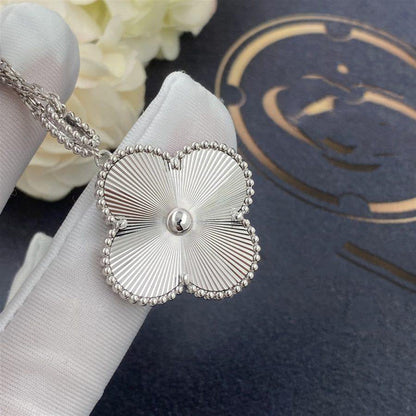 [AuraEcho]CLOVER 25MM SILVER BIG CLOVER NECKLACE